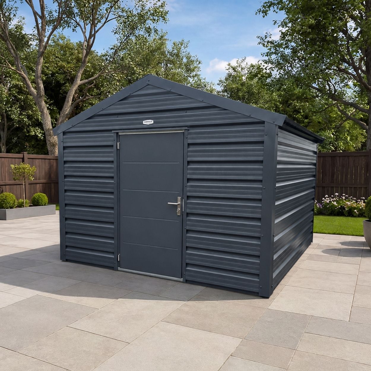 Adman Multistore Steel Garden Shed 10ft x 10ft
