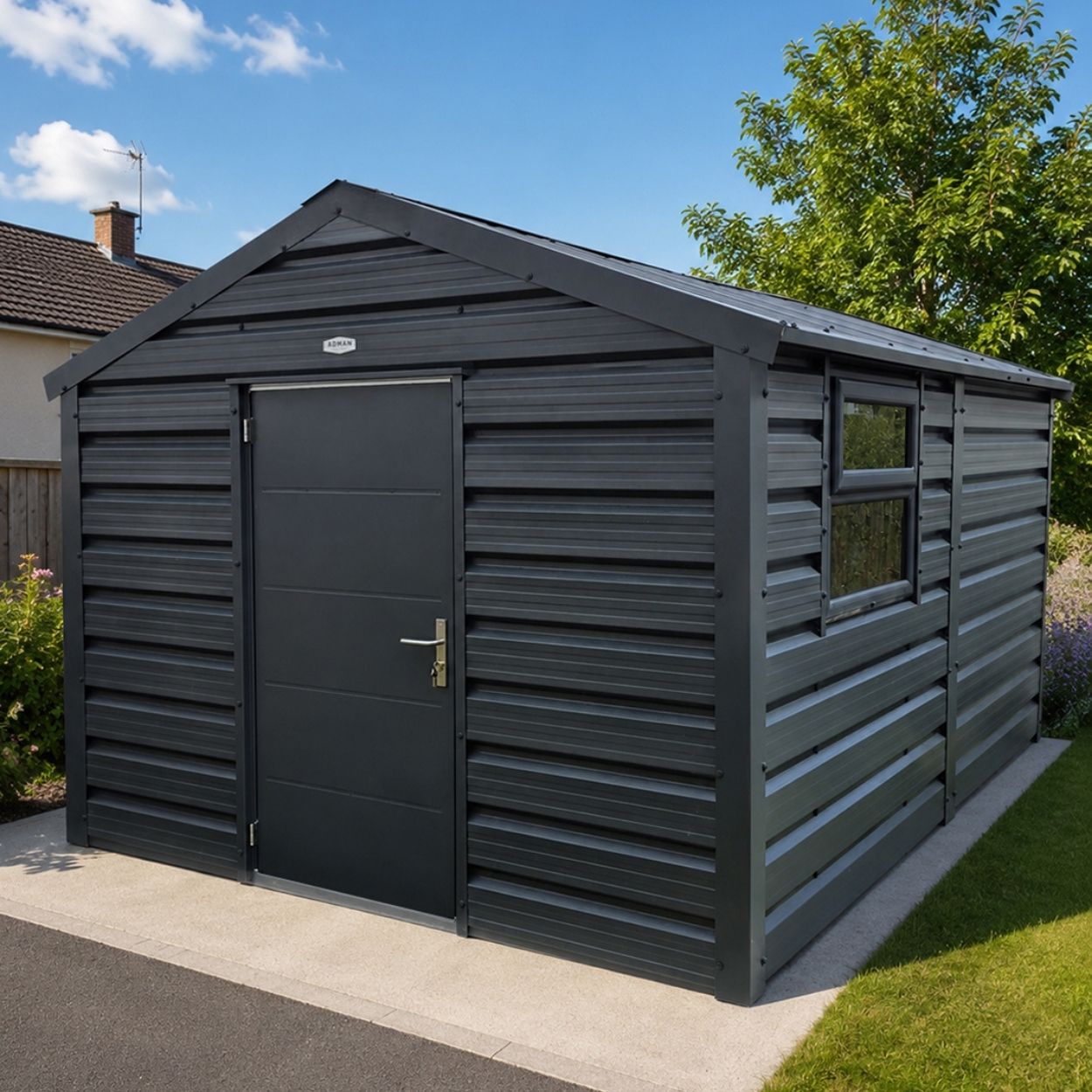 Adman Multistore Steel Garden Shed 10ft x 13ft 6"