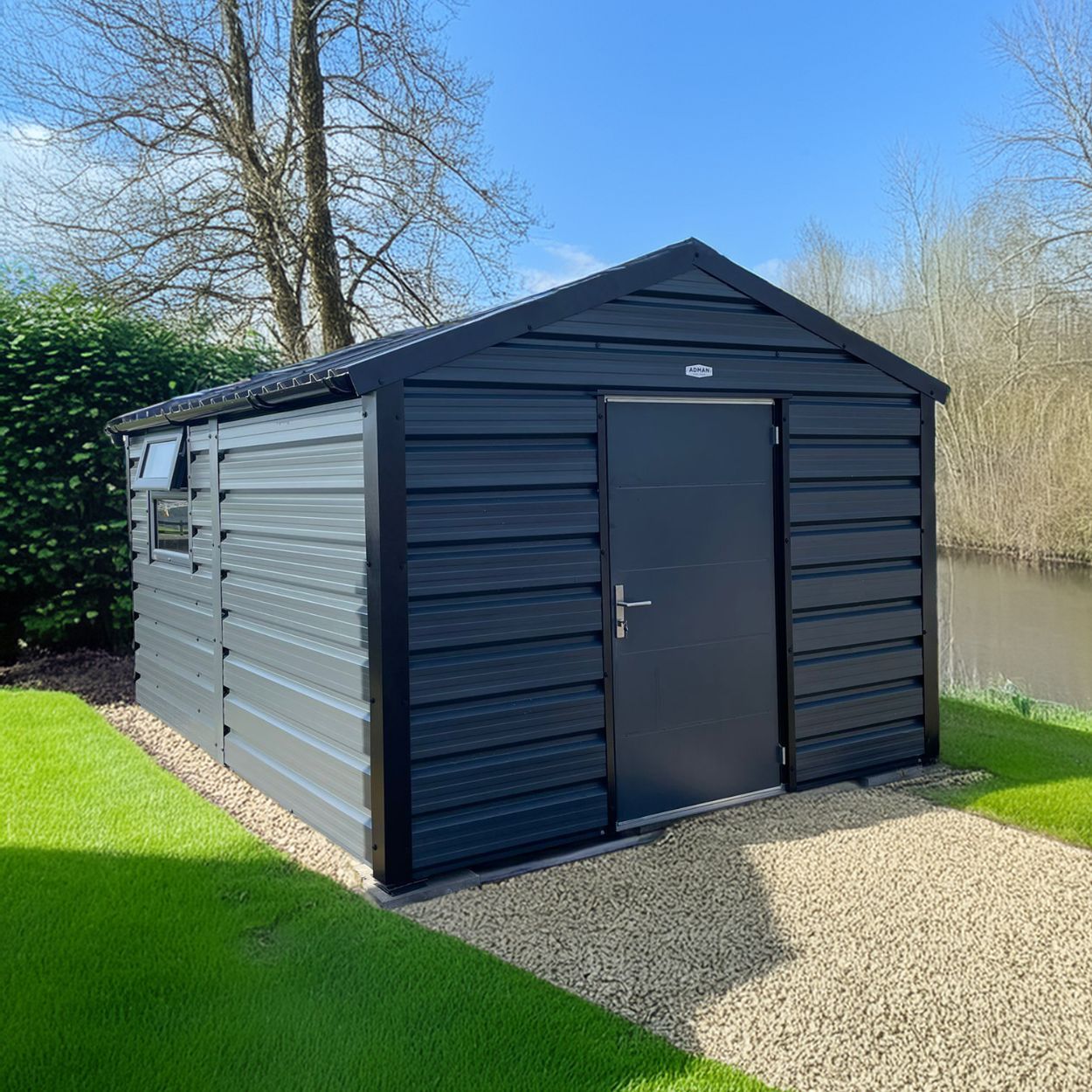 Adman Multistore Standard Colour Garden Metal Shed 10ft x 13ft 6"