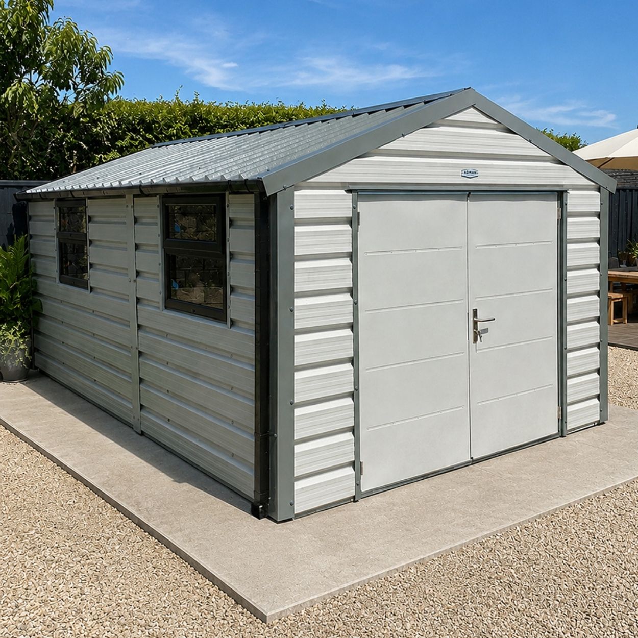 Adman Multistore Steel Garden Shed 10ft x 17ft