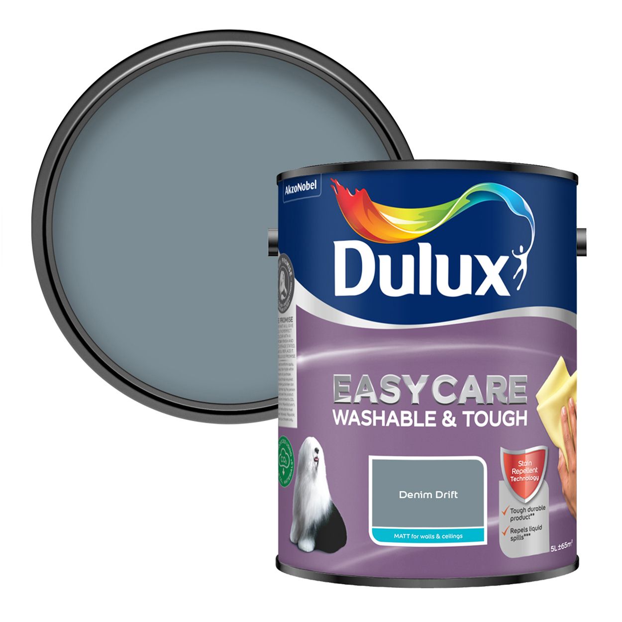 Dulux Easycare Washable & Tough Matt Denim Drift 5L