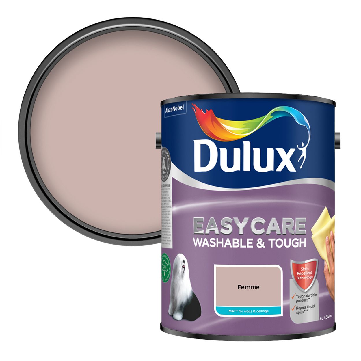 Dulux Easycare Washable & Tough Matt Femme 5L