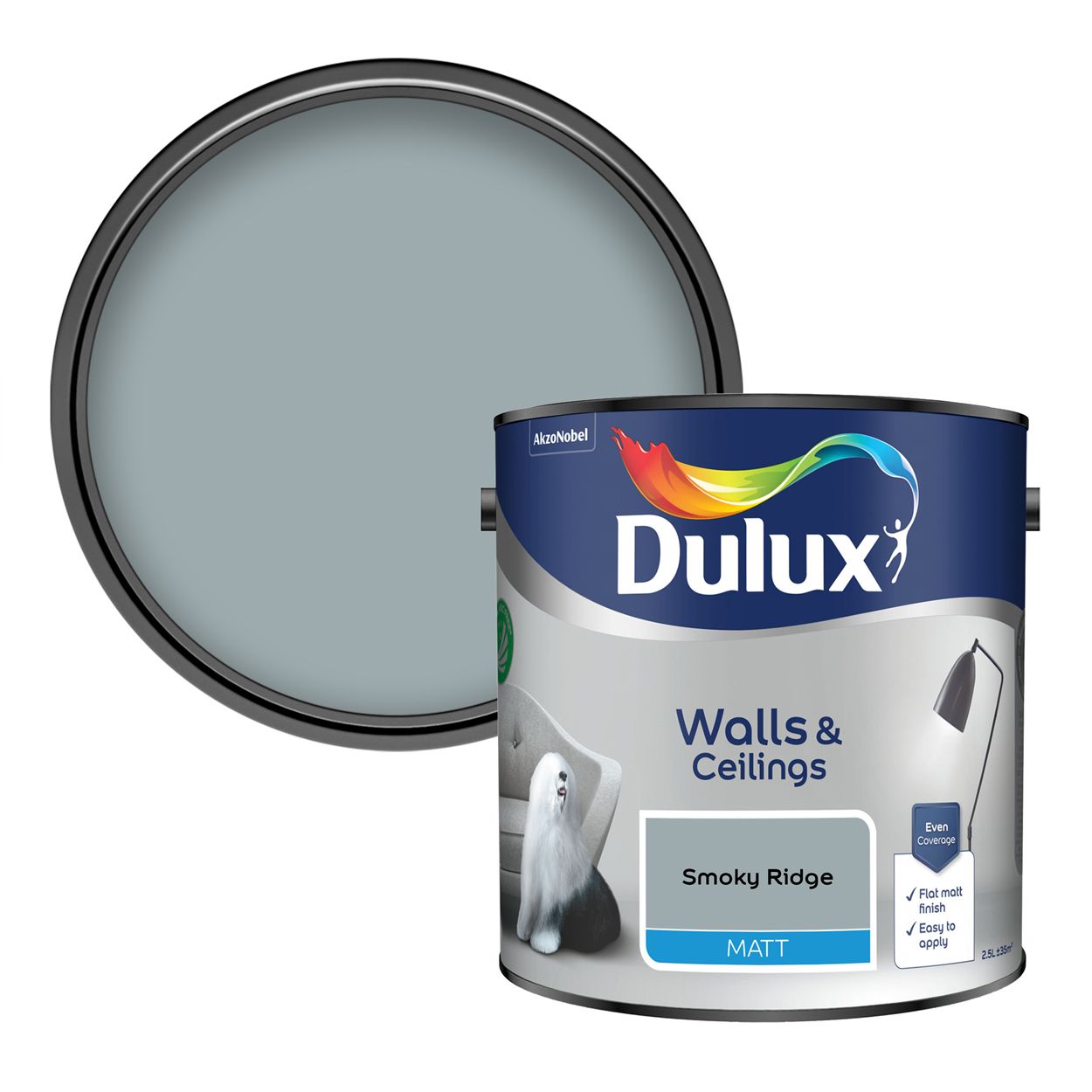 Dulux Walls & Ceilings Matt Smoky Ridge 2.5L