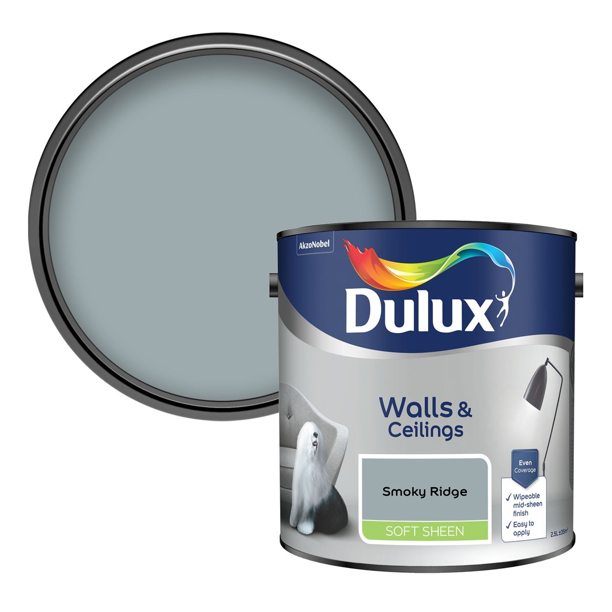 Dulux Walls & Ceilings Soft Sheen Smoky Ridge 2.5L