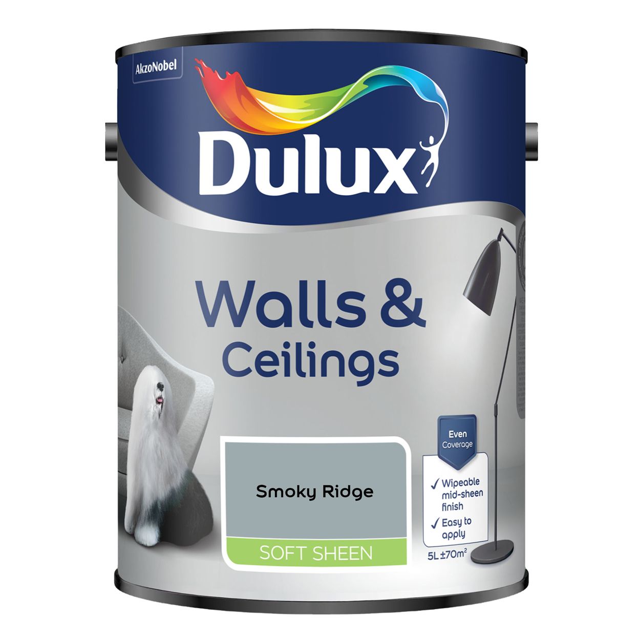 Dulux Walls & Ceilings Soft Sheen Smoky Ridge 5L