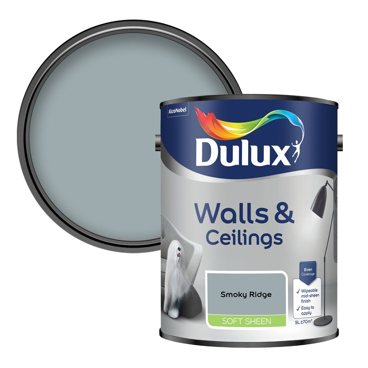 Dulux Walls & Ceilings Soft Sheen Smoky Ridge 5L