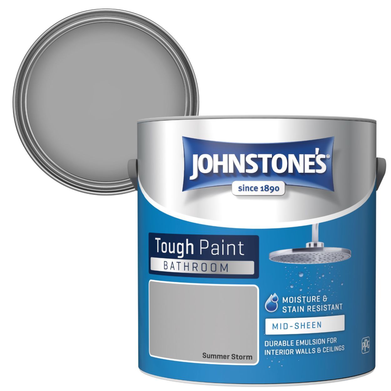 Johnstone's Bathroom Paint Summer Storm 2.5 Litre