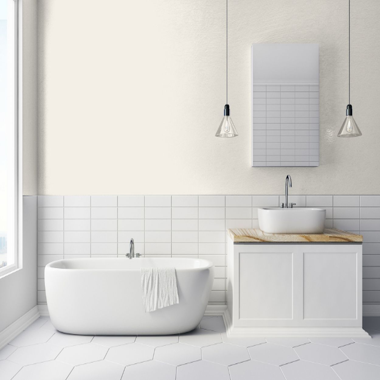 Johnstone's Bathroom Paint White Lace 2.5 Litre