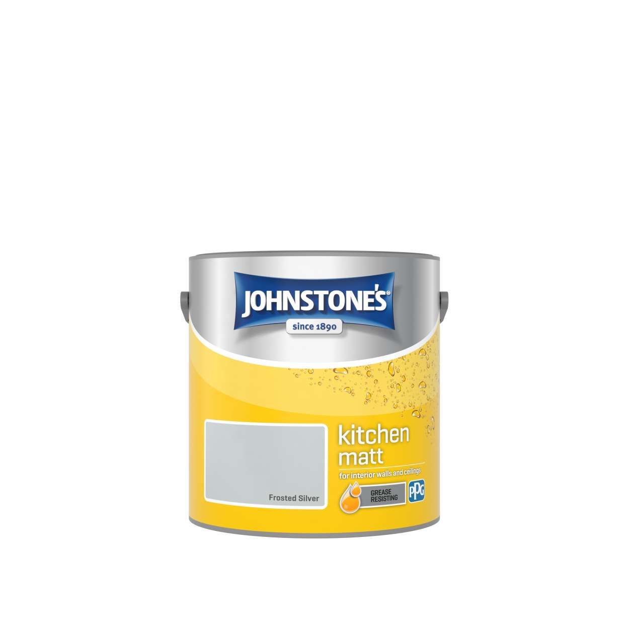 Johnstone's Kitchen Paint Frosted Silver 2.5 Litre