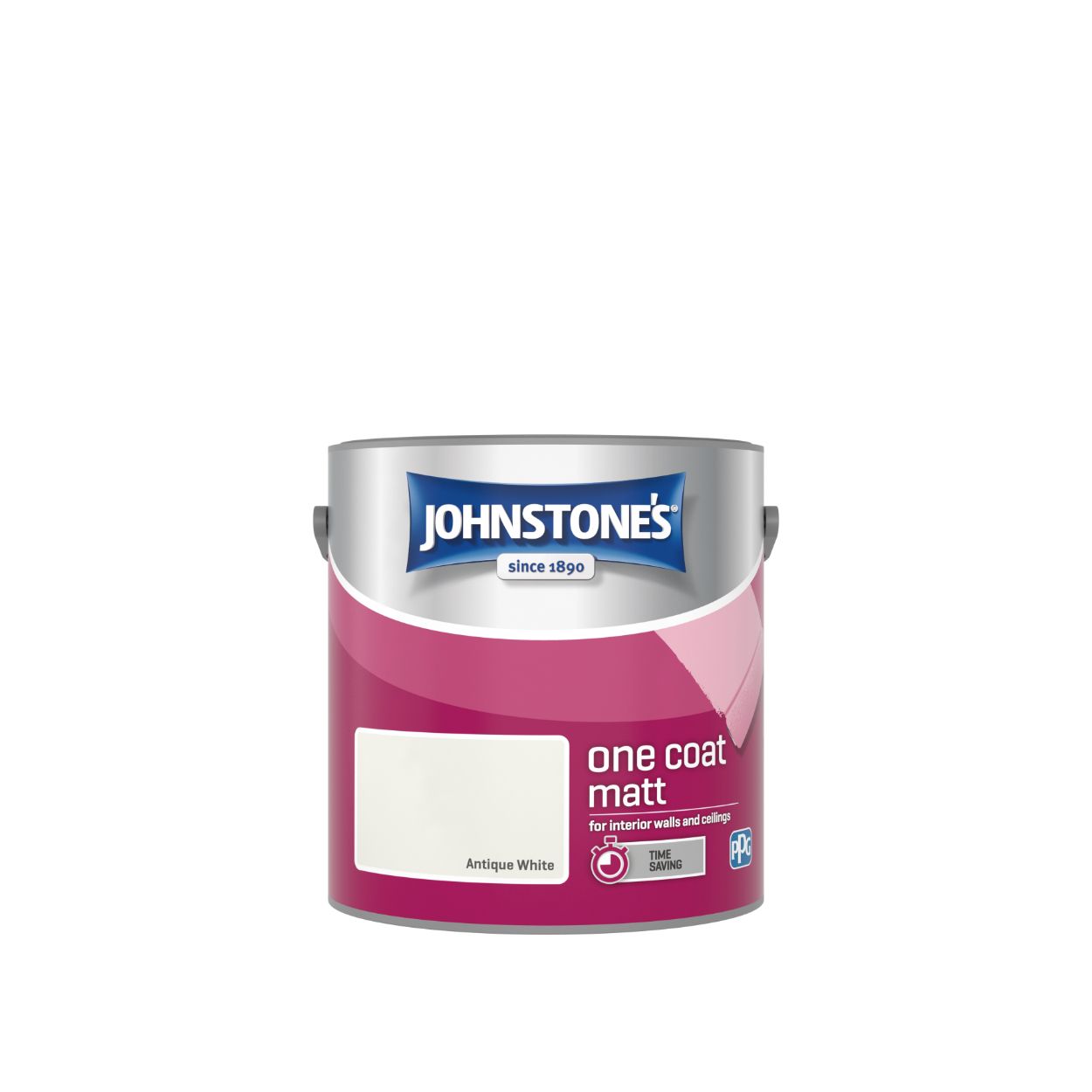 Johnstone's One Coat Paint Antique White 2.5 Litre