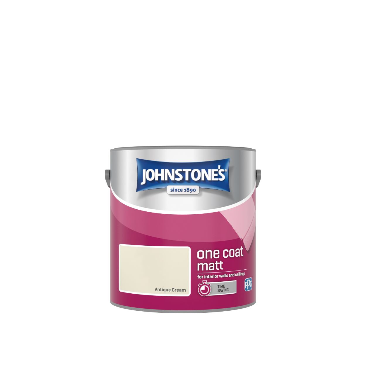 Johnstone's One Coat Paint Antique Cream 2.5 Litre