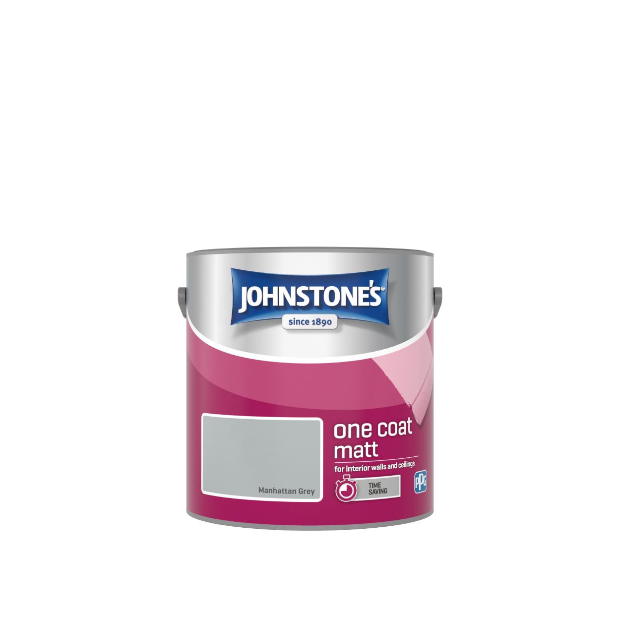 Johnstone's One Coat Paint Manhattan Grey 2.5 Litre