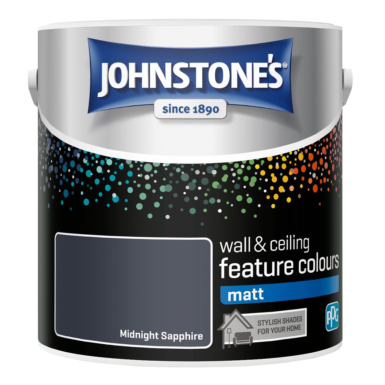 Johnstone's Feature Wall Matt Midnight Sapphire 2.5 Litre