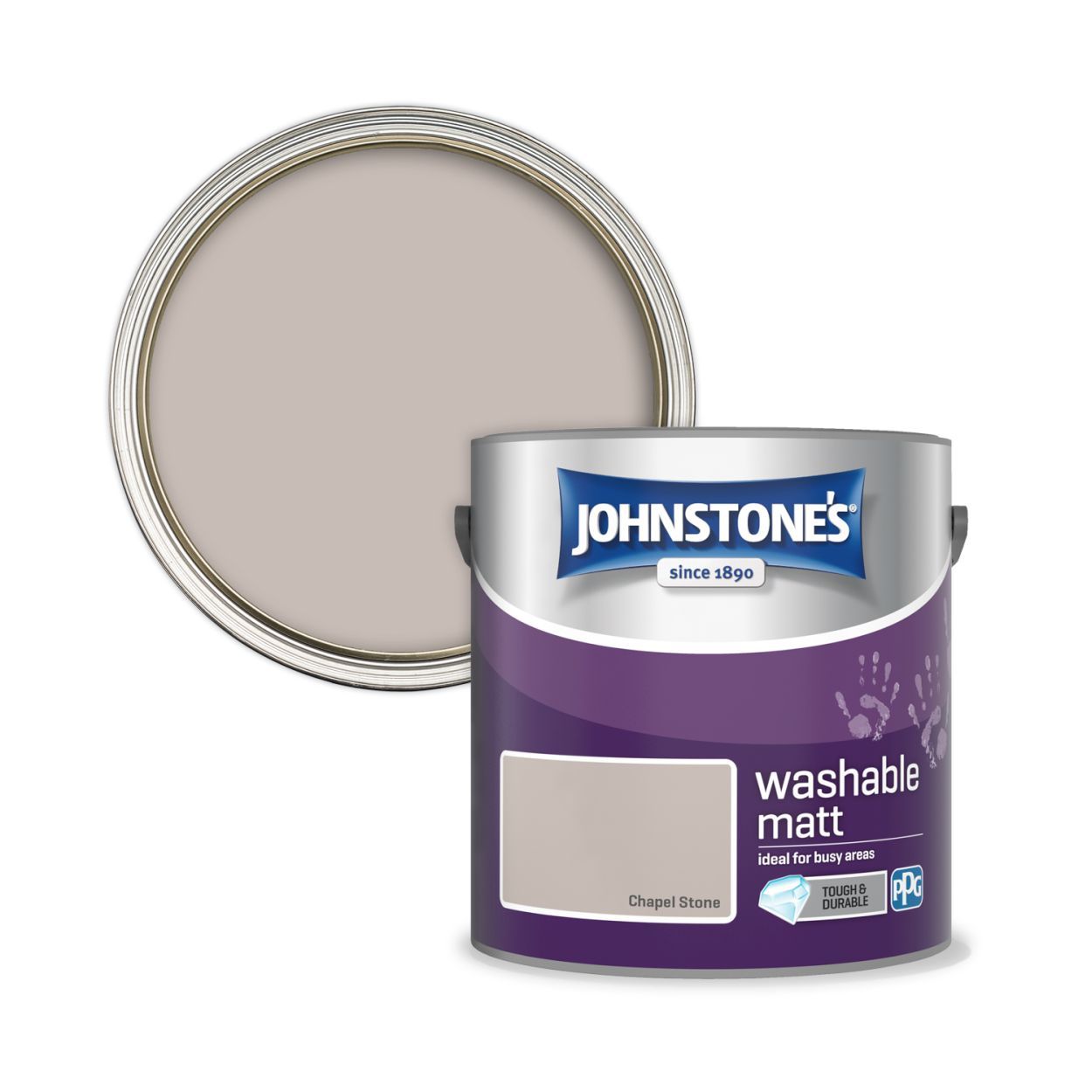 Johnstone's Washable Paint Chapel Stone 2.5 Litre