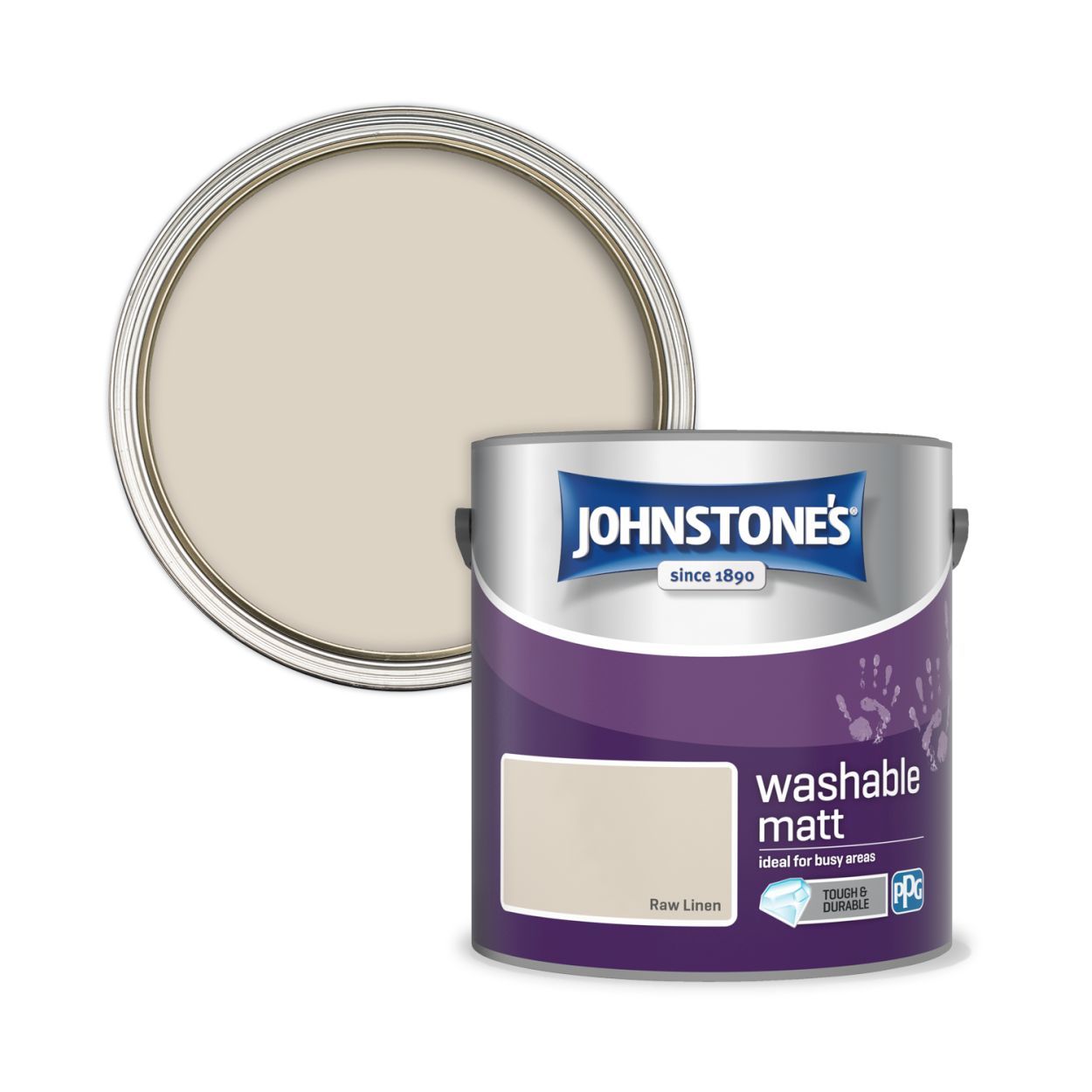 Johnstone's Washable Paint Raw Linen 2.5 Litre