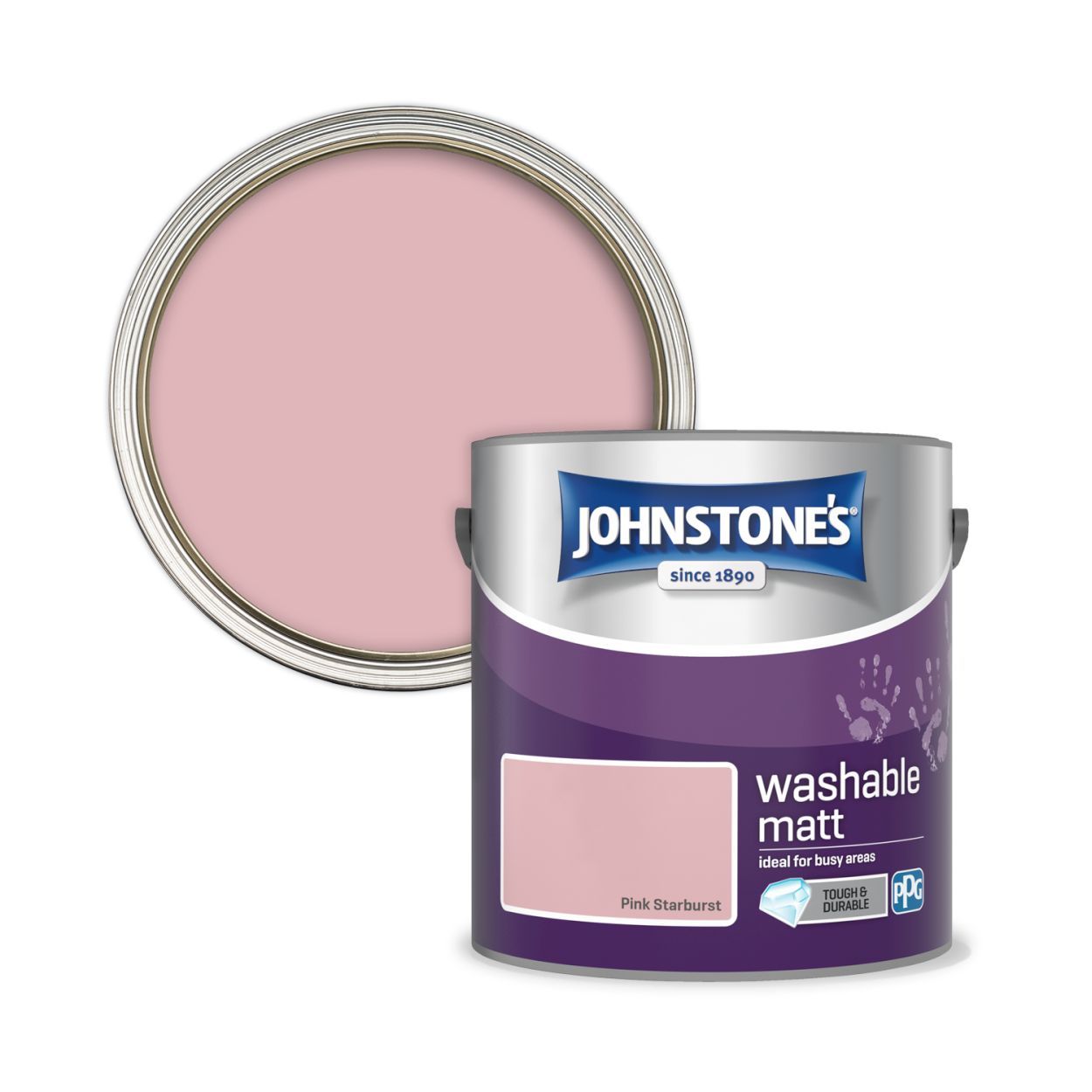 Johnstone's Washable Paint Pink Starburst 2.5 Litre