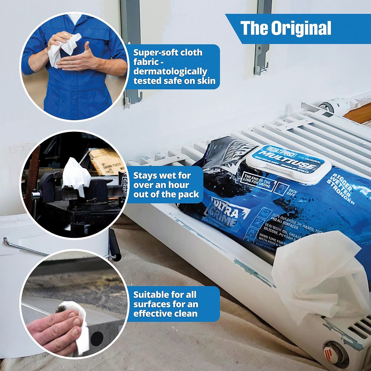 Uniwipe Ultragrime Huge Wipes - 100 Pack