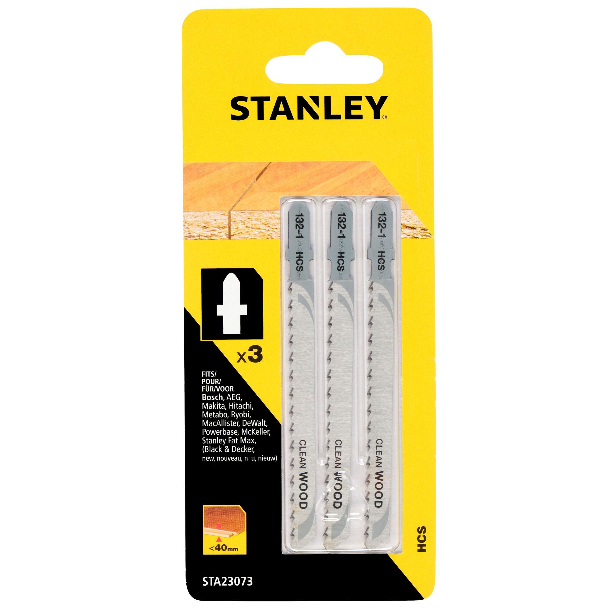 Stanley 2.5mm Wood Cutting Jigsaw Blade