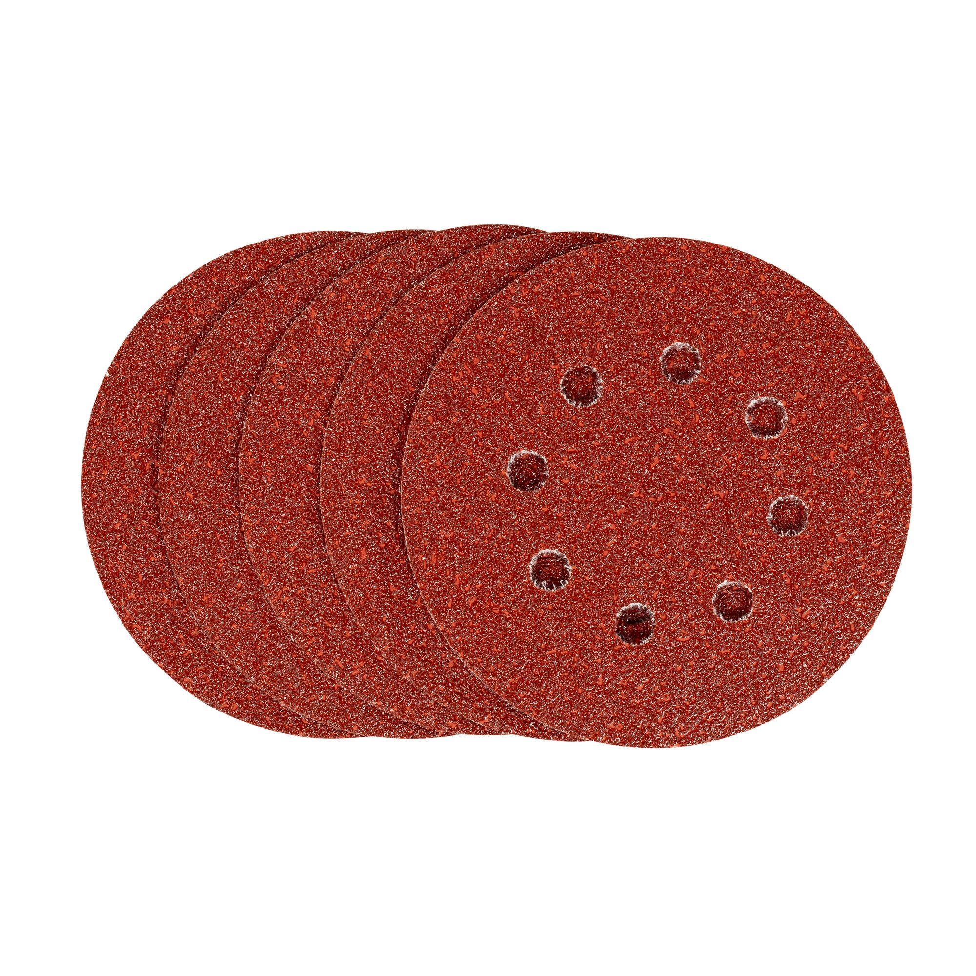 Stanley 125mm, 40G Random Orbit Sanding Disc - 5 Piece