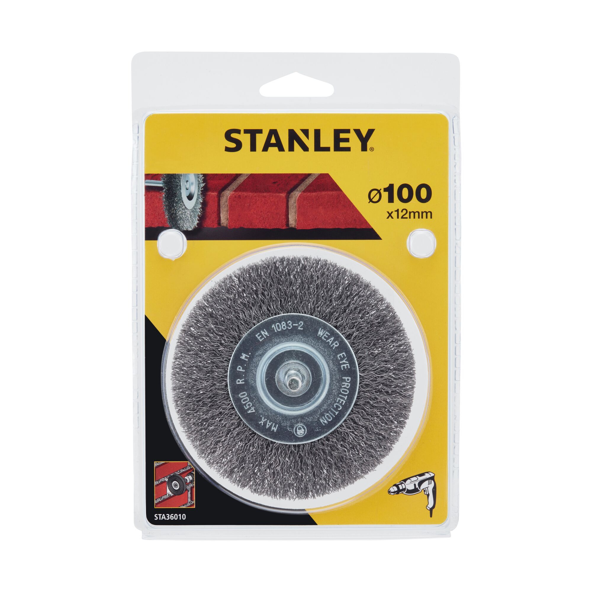 Stanley 100mm Crimped Steel Wire Wheel
