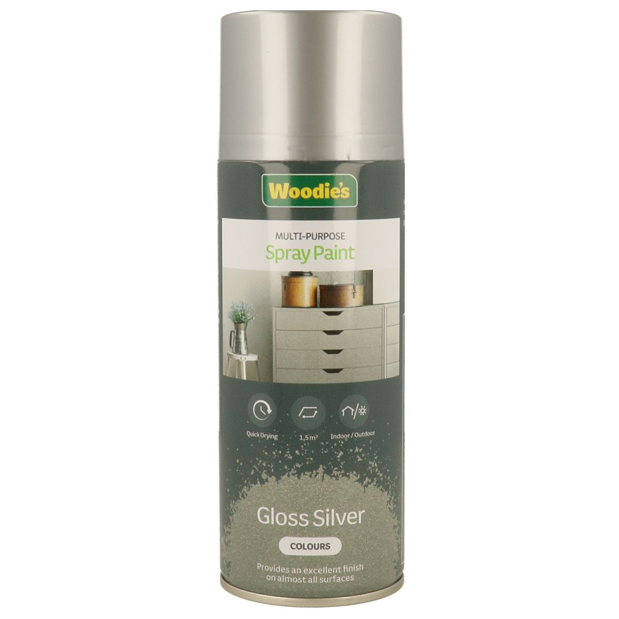 Woodies 400ml Gloss Silver Spray