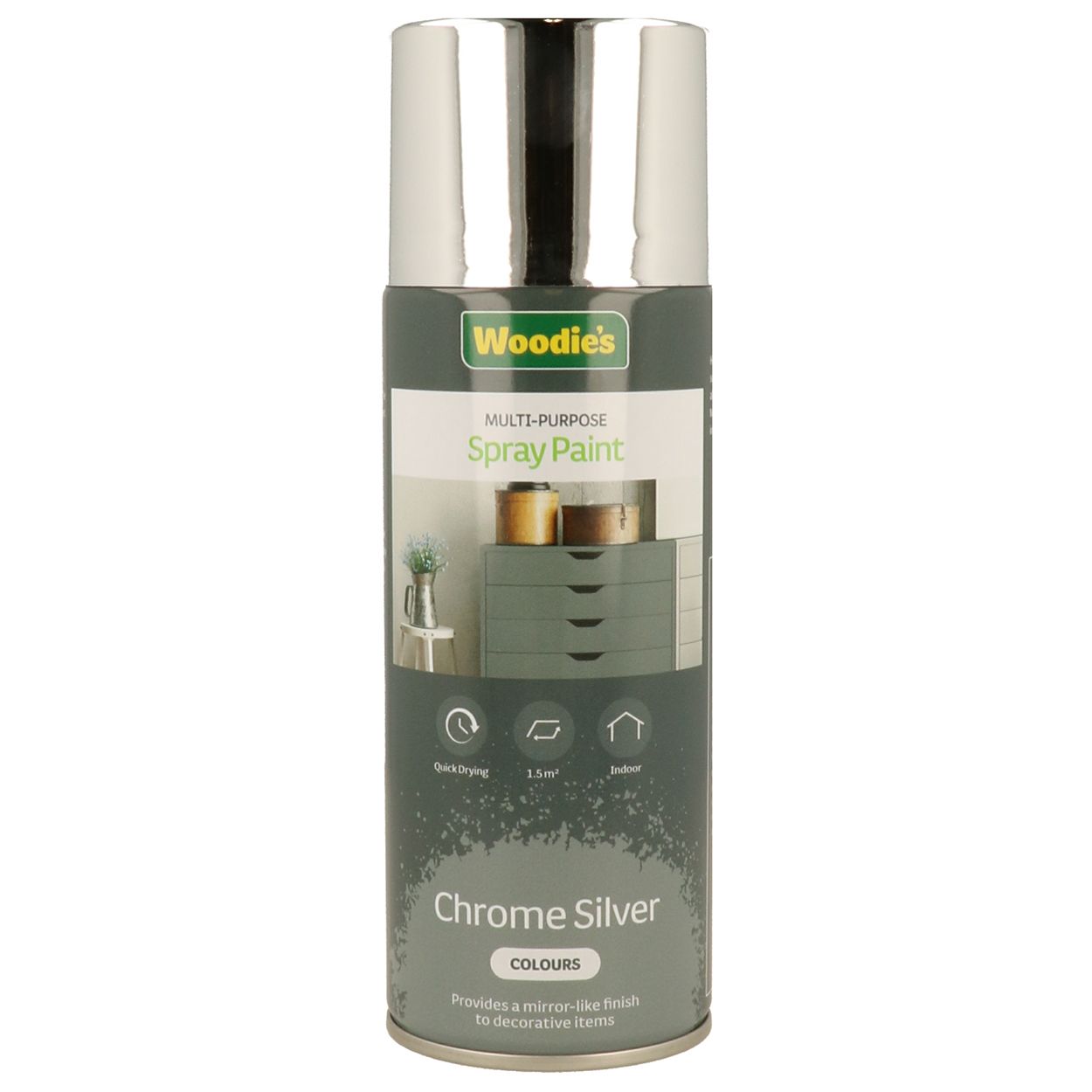 Woodies 400ml Chrome Silver Spray