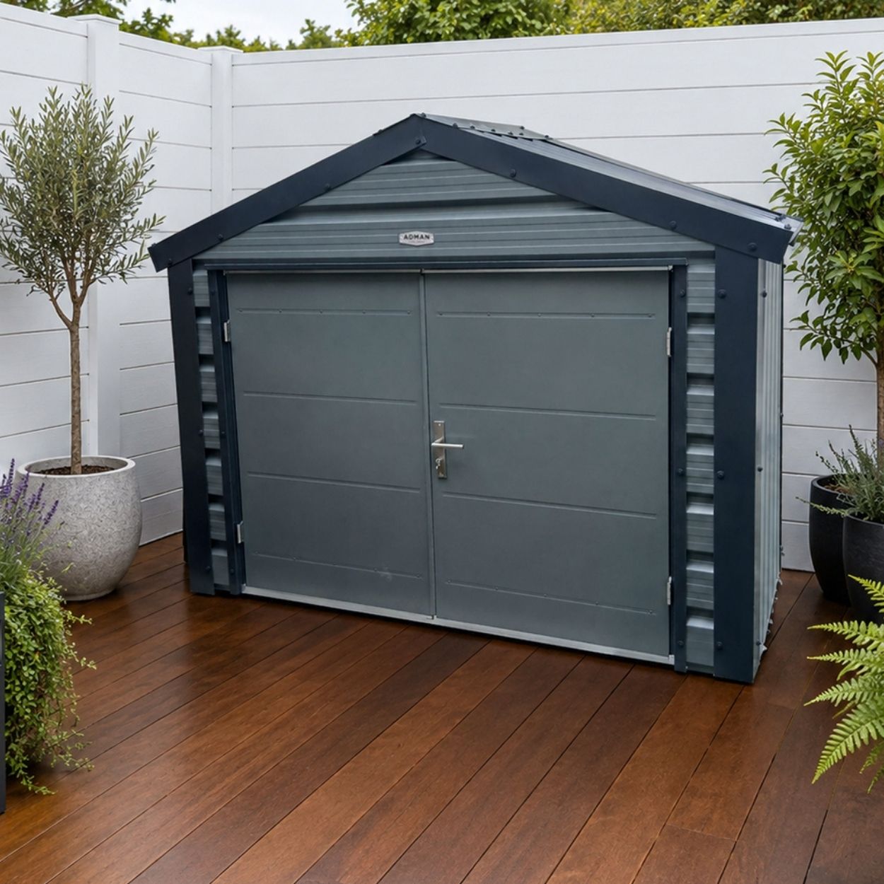 Adman Ministore Steel Garden Shed 8ft x 3ft 8"