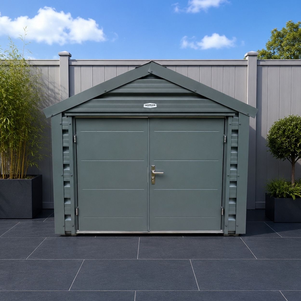 Adman Ministore Steel Garden Shed 8ft x 3ft 8"