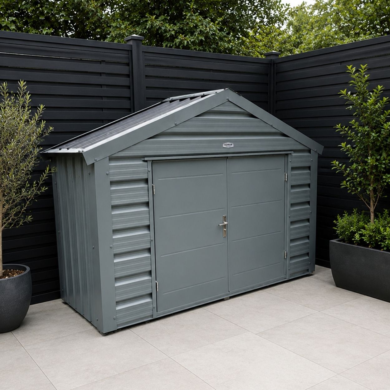 Adman Ministore Steel Garden Shed 10ft x 3ft 8"
