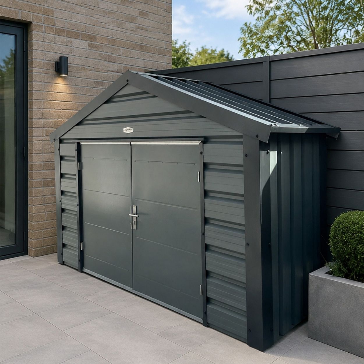 Adman Ministore Steel Garden Shed 10ft x 3ft 8"