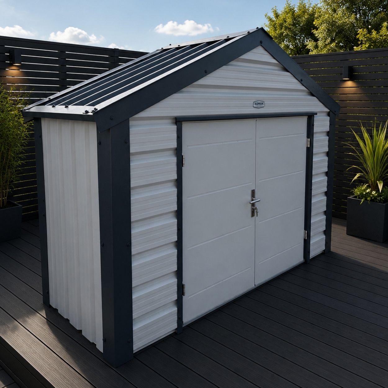 Adman Ministore Steel Garden Shed 10ft x 3ft 8"