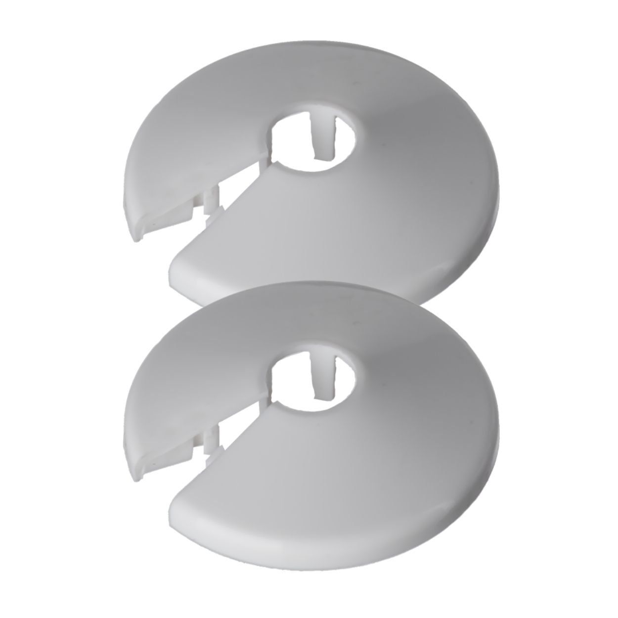 Pro Plumb Pack Of 2, 1/2" White 1 Piece Pipe Rosettes