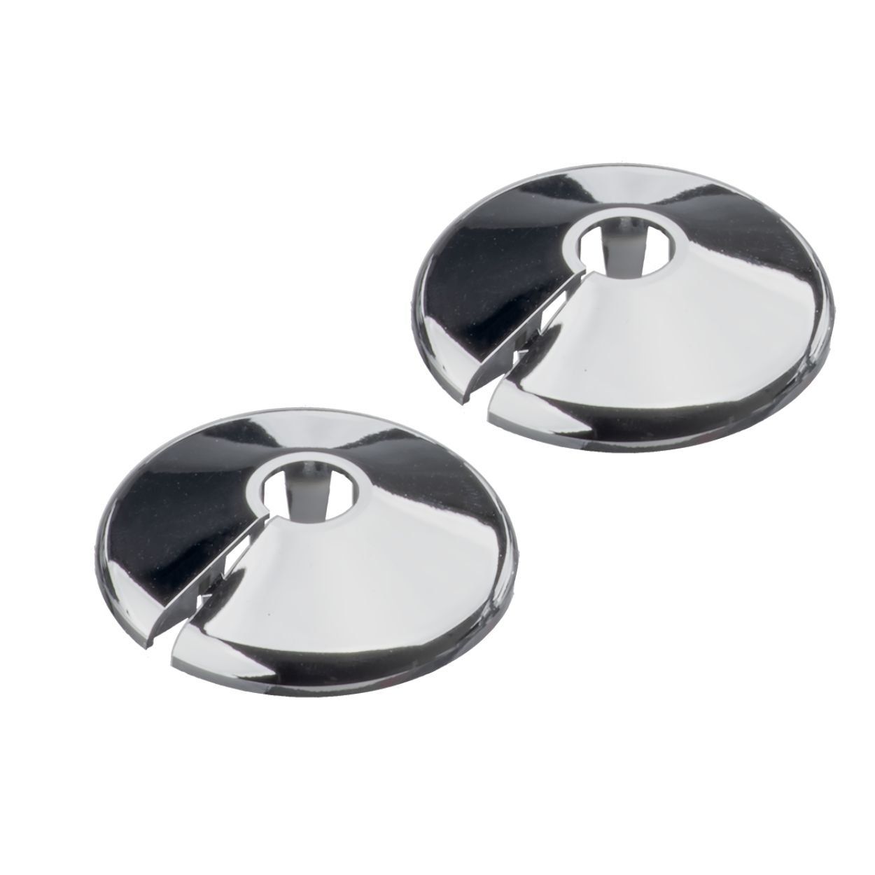 Pro Plumb Pack Of 2, 3/4" Chrome 1 Piece Pipe Rosettes