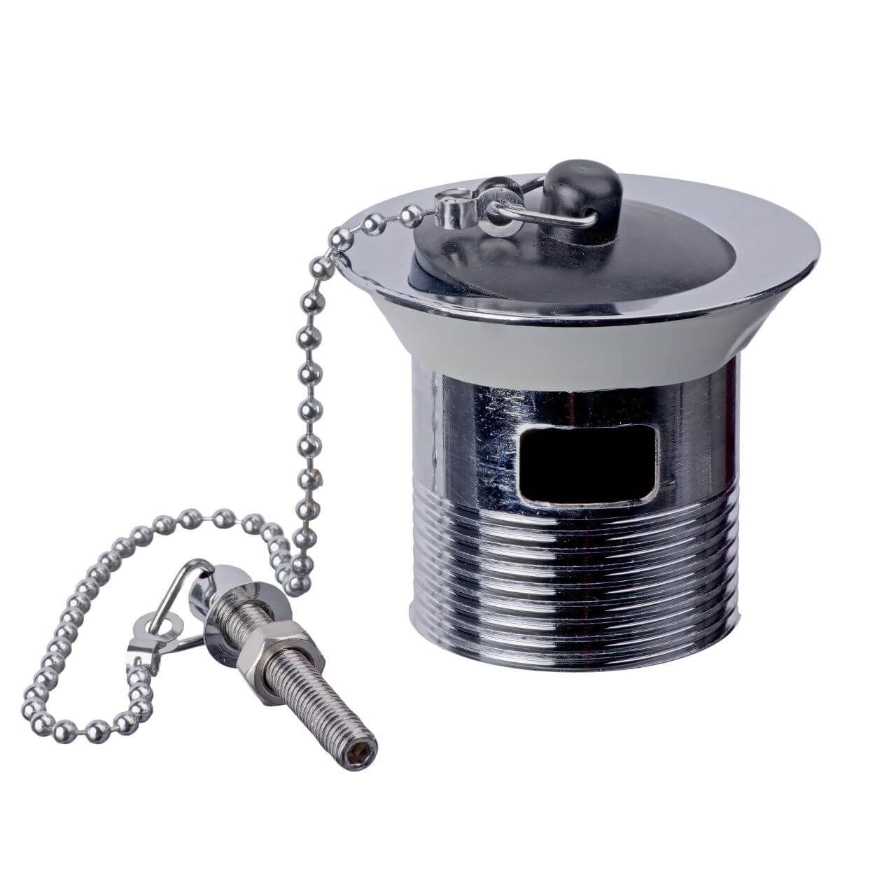 Pro Plumb 11/4" Slotted Basin Waste C/W Poly Plug & Chain