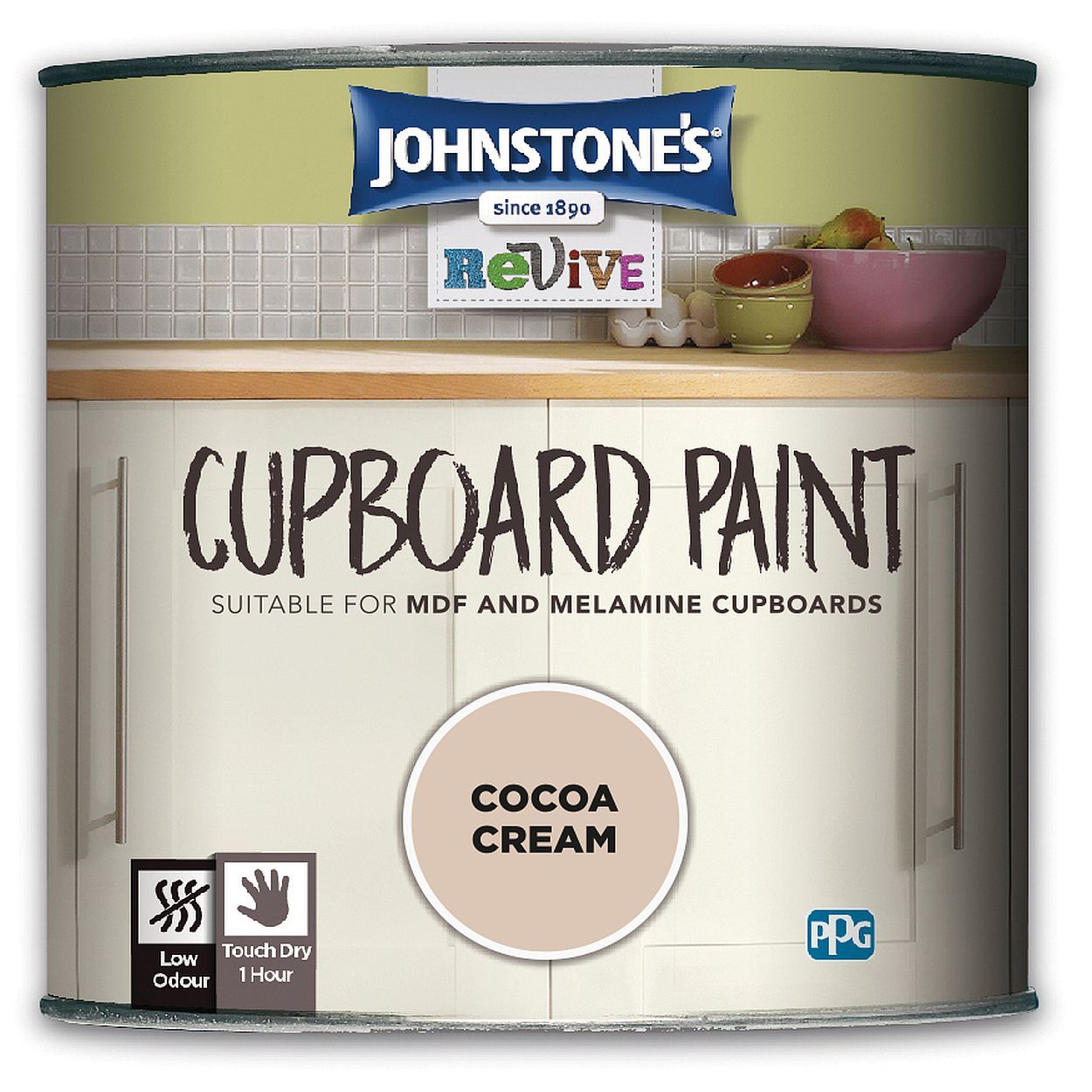 Johnstone's Revive Cupboard Paint Cocoa Cream 0.75L