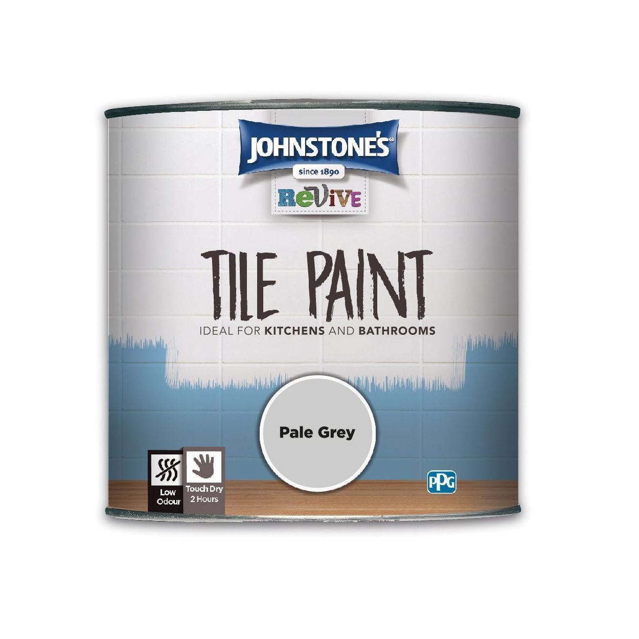 Johnstone's  Revive Tile Paint Pale Grey 0.75L