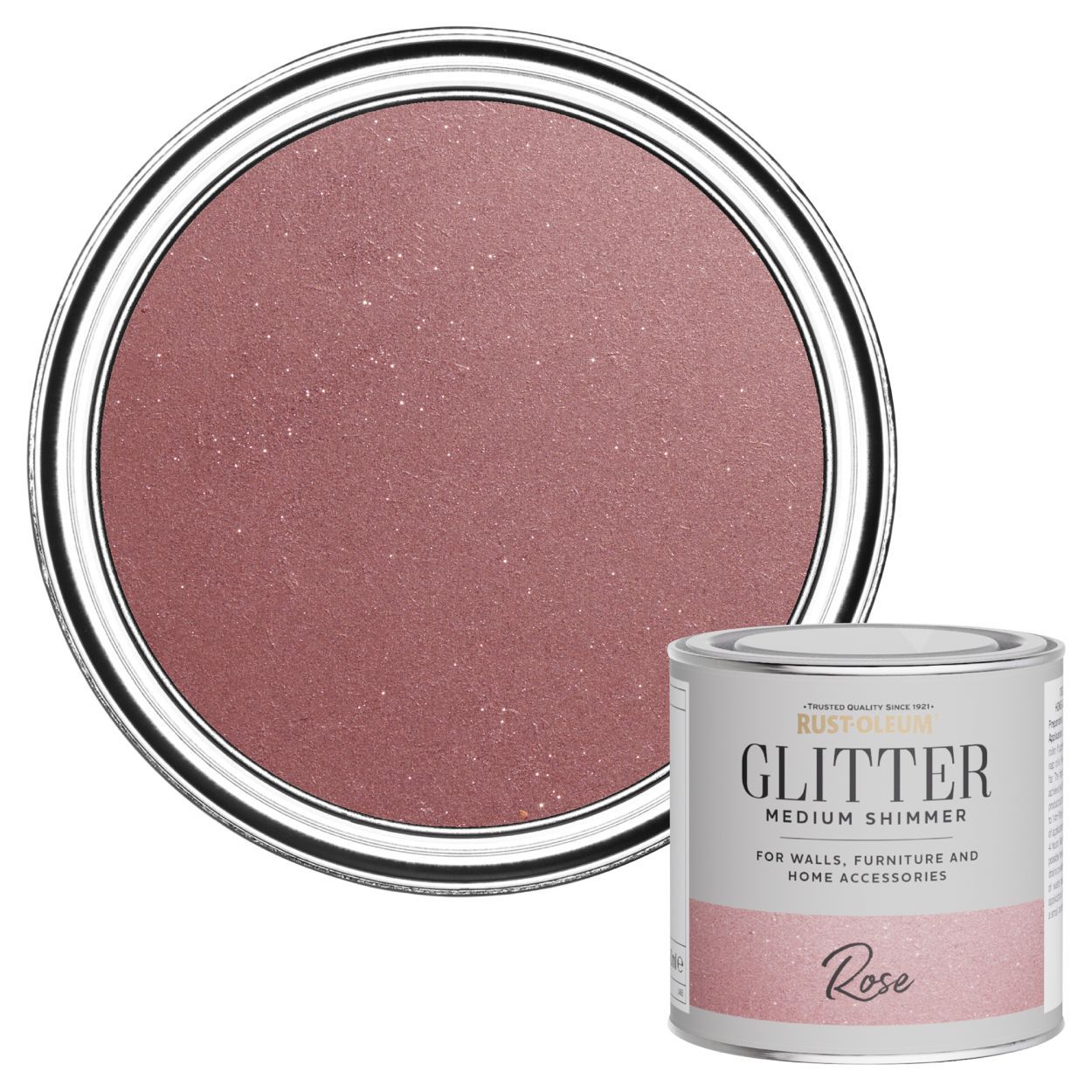 Rust-Oleum Medium Shimmer Glitter Paint rose 250ml