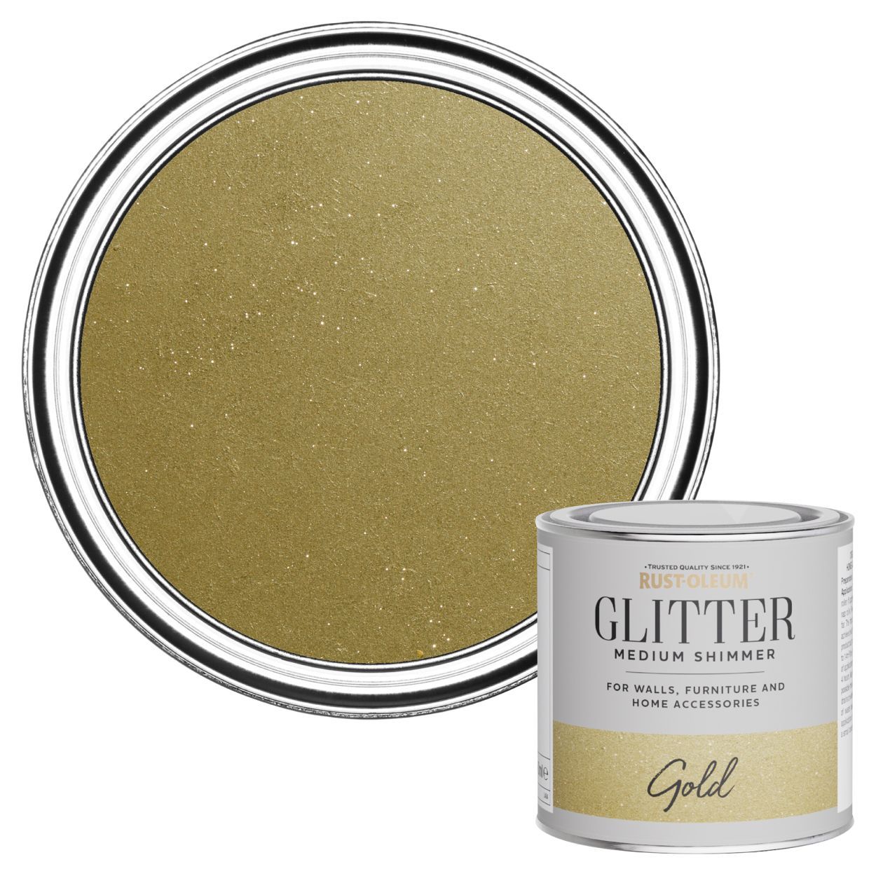 Rust-Oleum Medium Shimmer Glitter Paint gold 250ml