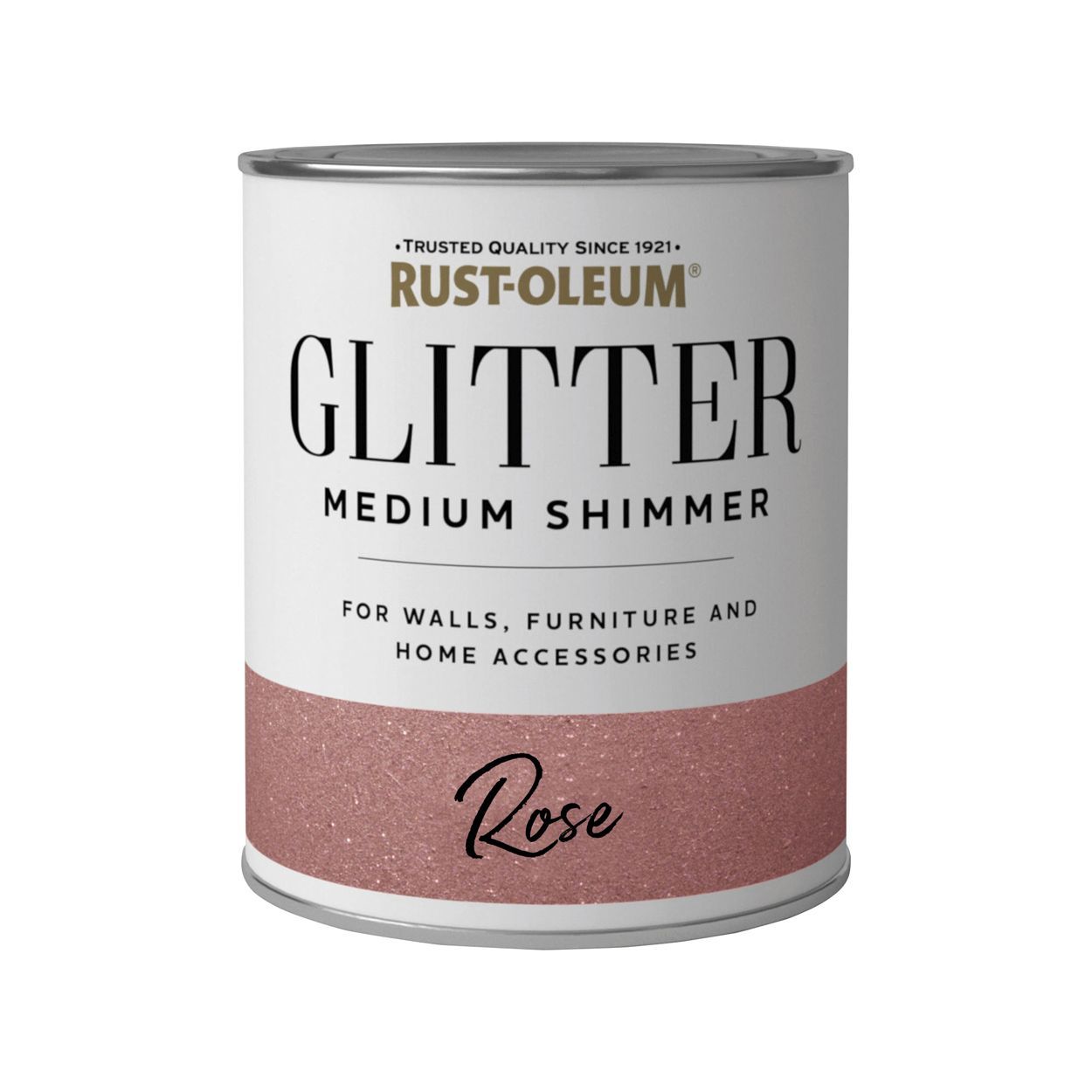 Rust-Oleum Medium Shimmer Glitter Paint Rose 750ml