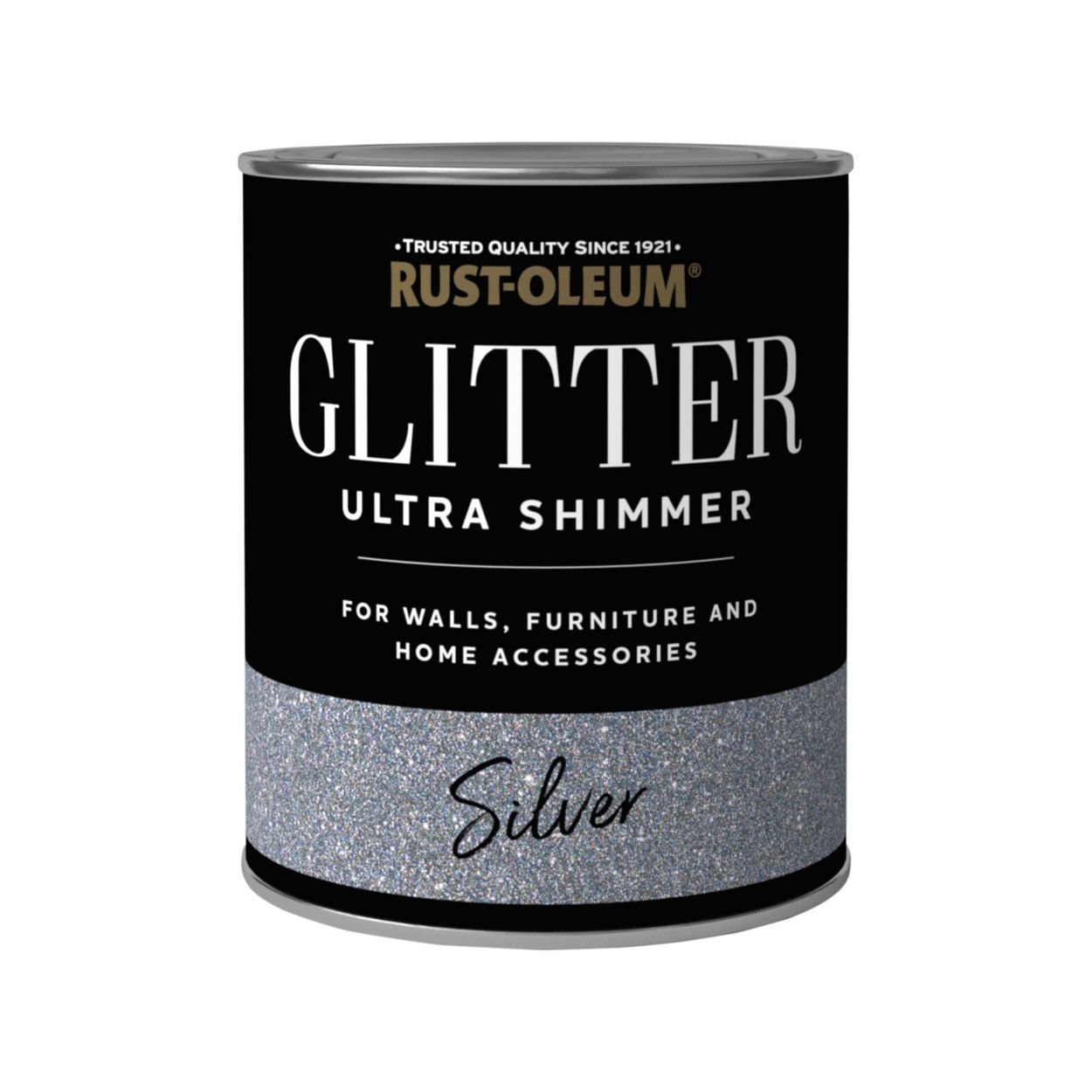 Rust-Oleum Ultra Shimmer Glitter Paint Silver 750ml