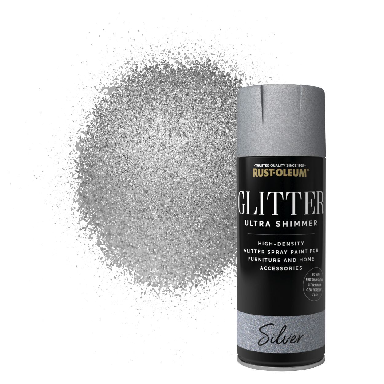 Rust-Oleum Ultra Shimmer Glitter Spray Paint Silver 400ml