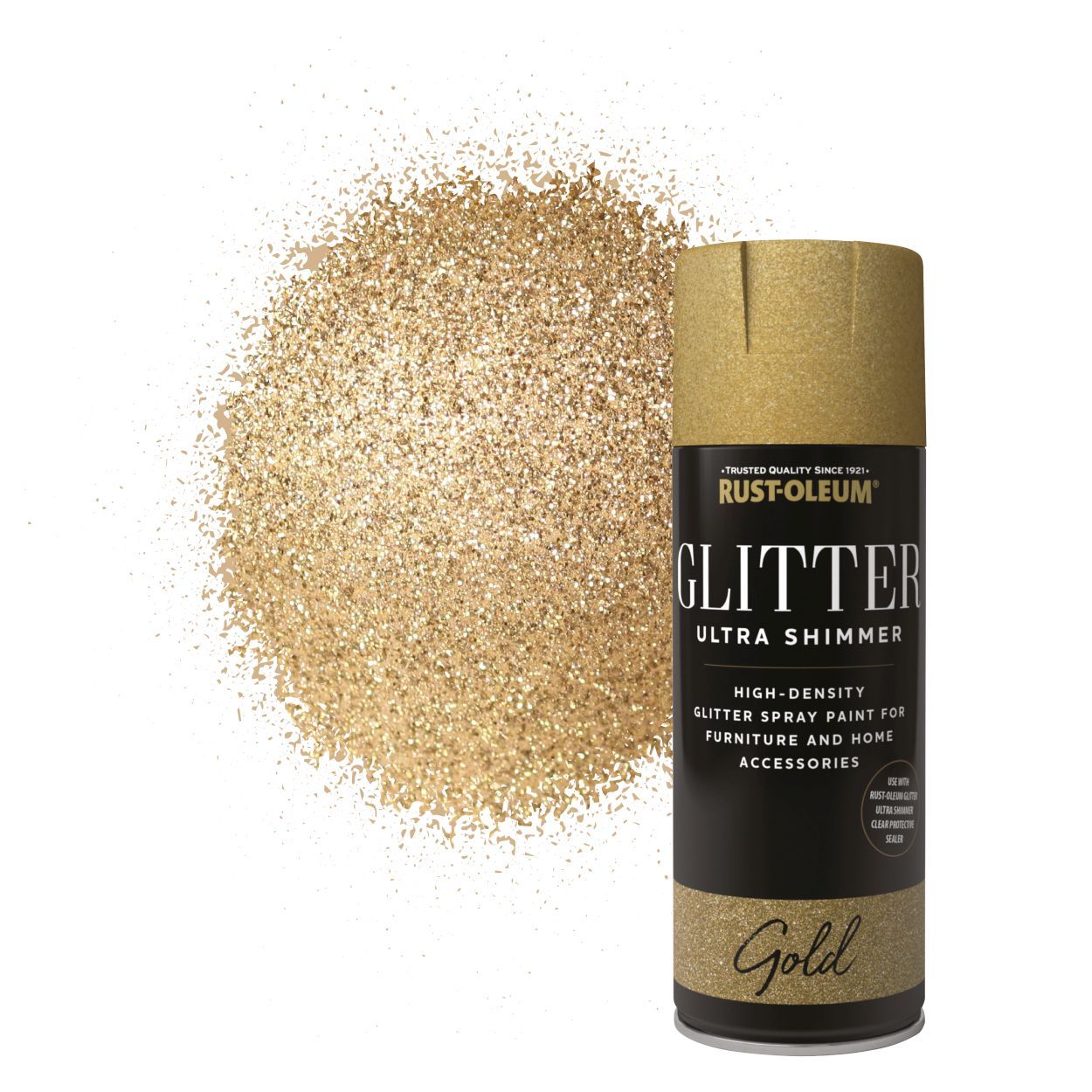 Rust-Oleum Ultra Shimmer Glitter Spray Paint Gold 400ml