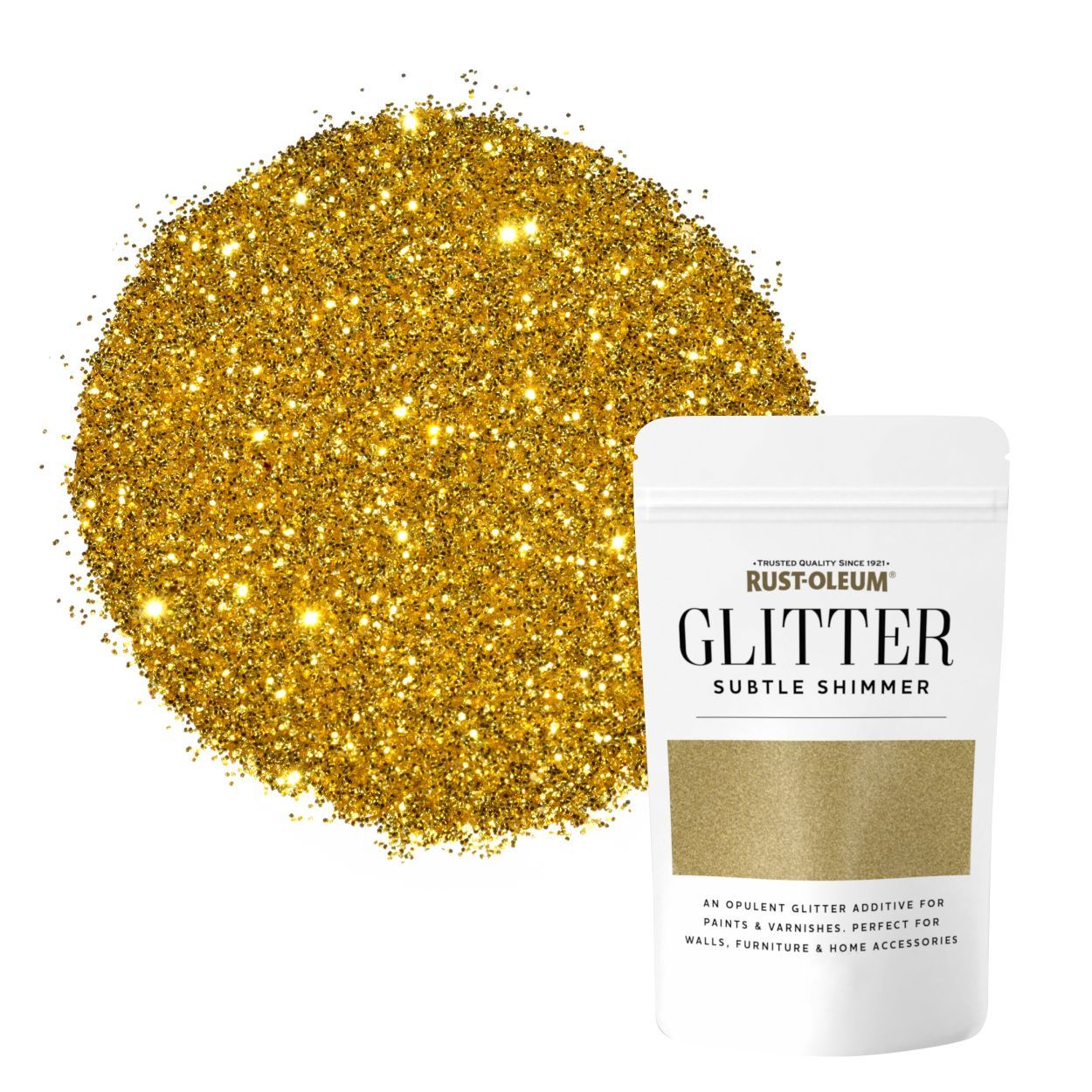 Rust-Oleum Subtle Shimmer Glitter Paint Additive Gold 70g Pouch
