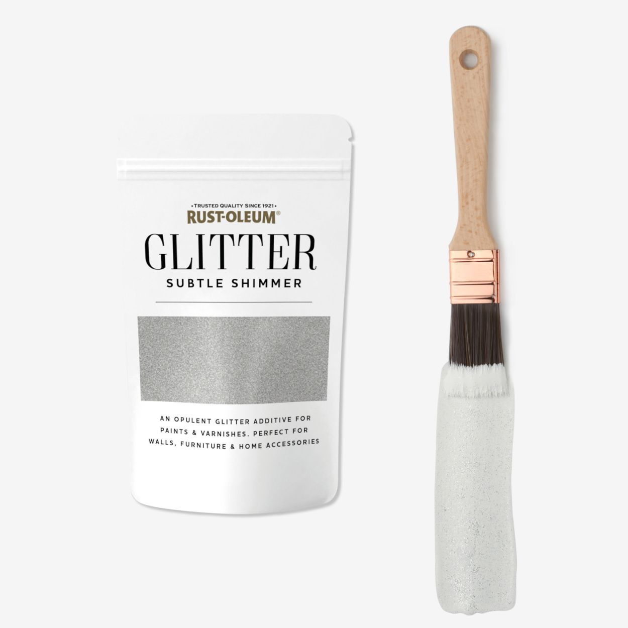 Rust-Oleum Subtle Shimmer Glitter Paint Additive Silver 70g Pouch