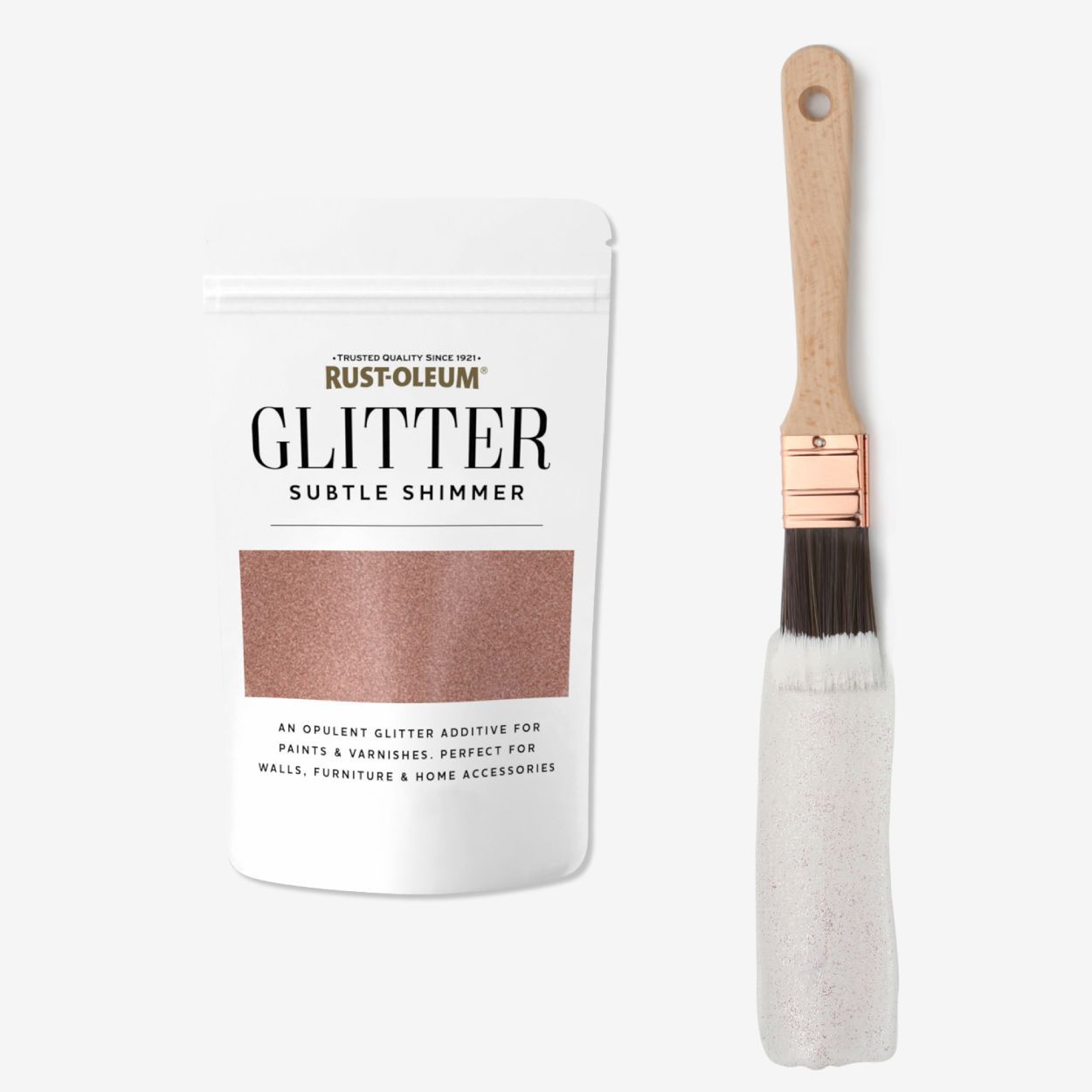 Rust-Oleum Subtle Shimmer Glitter Paint Additive Rose 70g Pouch