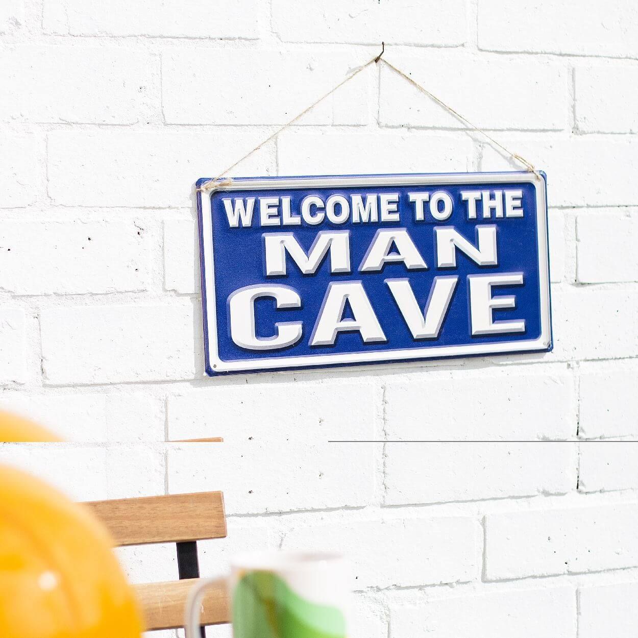 Welcome To The Man Cave Garden Sign