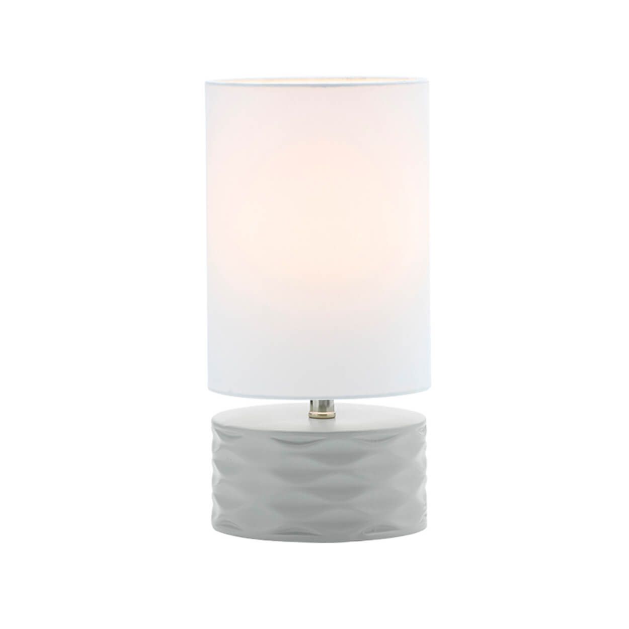 Ceramic Table Lamp Grey With A White Shade