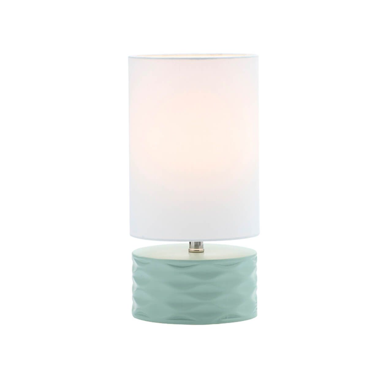 Ceramic Table Lamp Mint With A White Shade