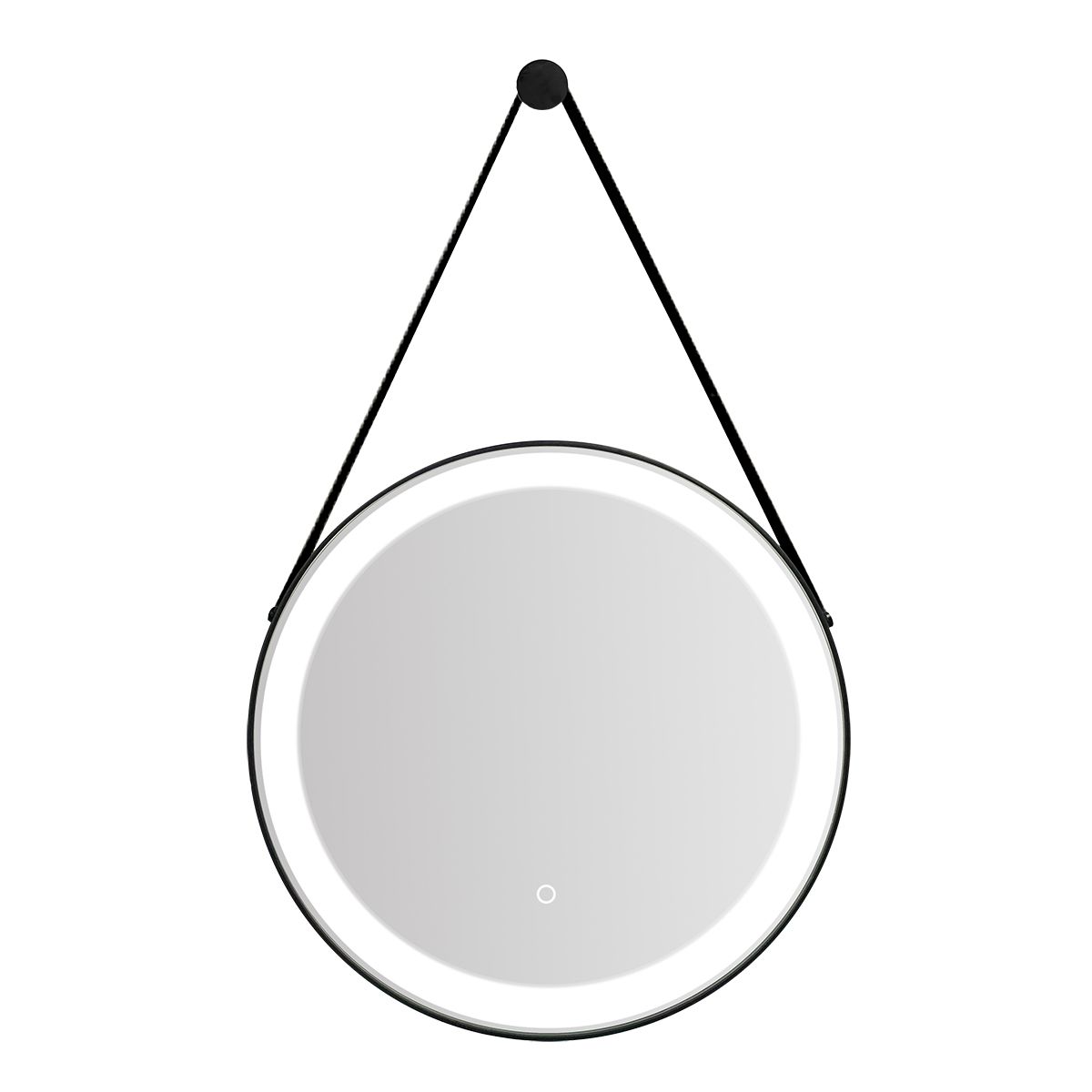 Tema Florence Black Hanging Round LED Mirror