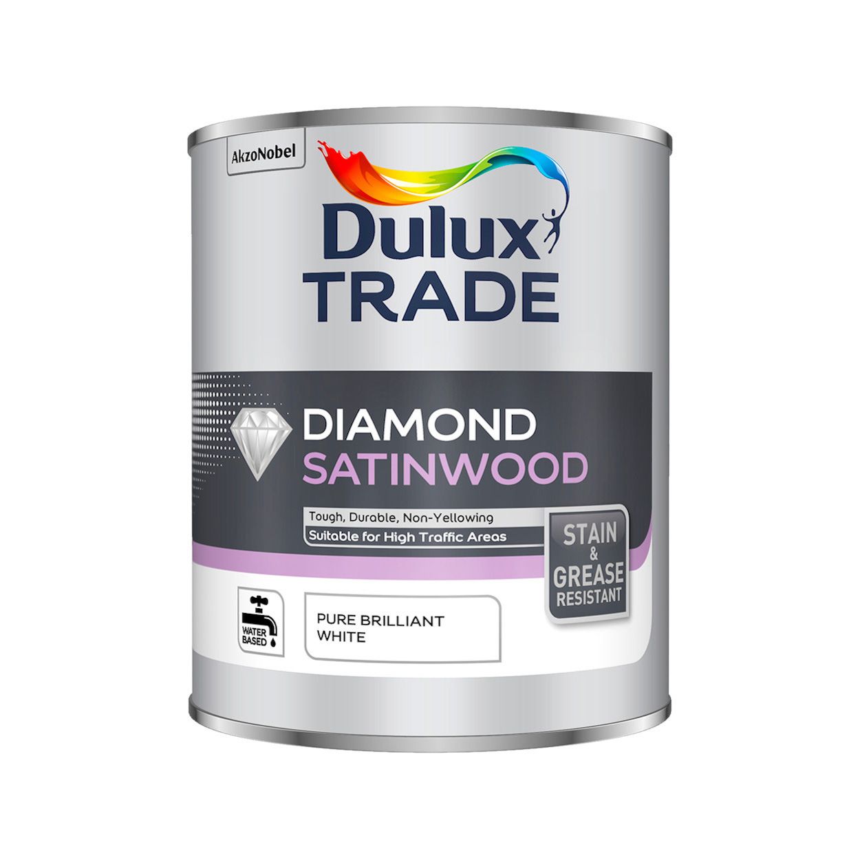 Dulux Trade Diamond Satinwood Pure Brilliant White 1L